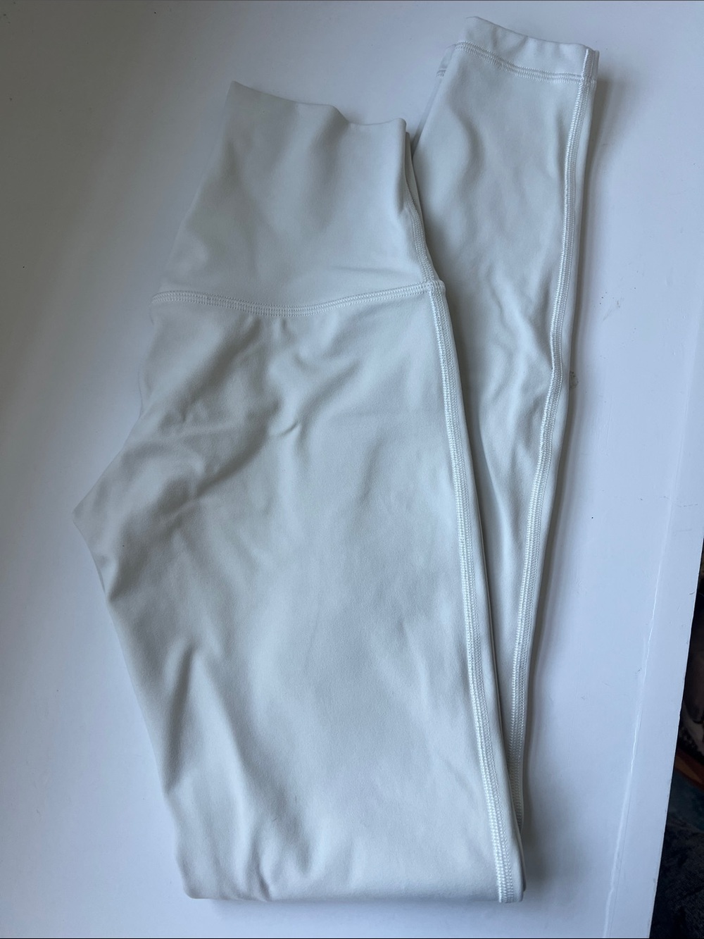 lululemon athletica Cream High-Waist Athletic leggings with Logo